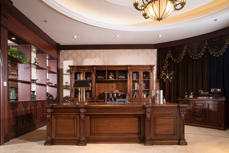 實(shí)木家具大班臺(tái)